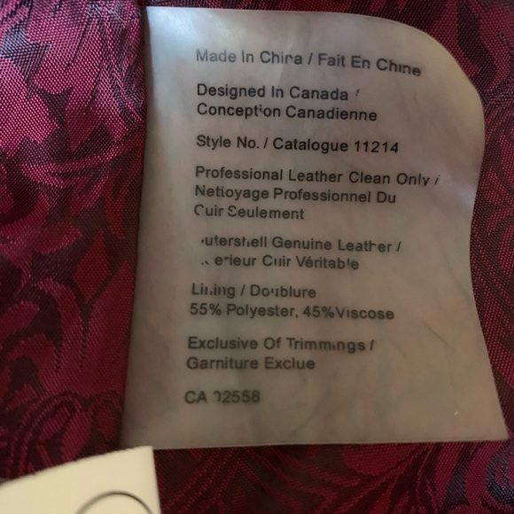 Danier Leather Jacket, black size medium - Picture 7 of 7